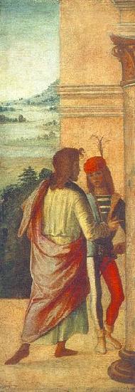 Lorenzo Costa Two Young Man at a Column France oil painting art